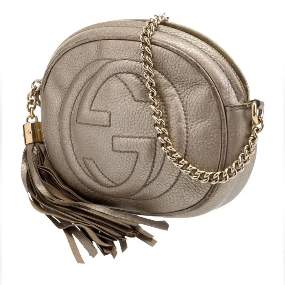 Gucci Mini SoHo Crossbody Chain Bag - Gold - Picture 2 of 11